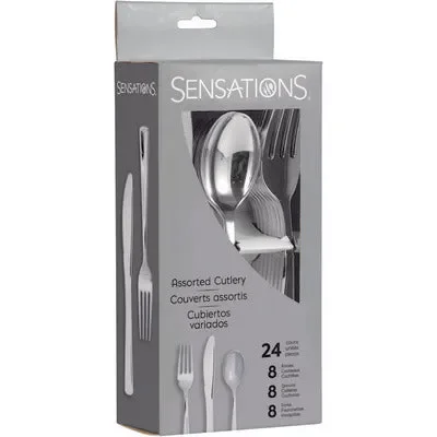 Bigiemme Posate Assortite Plastica Metallizzate Argento 24 Pz