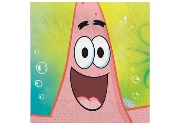 Bigiemme Tovagliolo Spongebob 33 x 33 Cm Multicolor 16 Pz