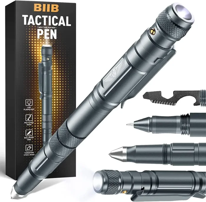 BIIB Idee Regalo Uomo, Regali Natale Originali Idee Regalo Natale Uomo, Multiuso Penna con Torcia Elettrica Gadget Utili, Regali per Lui, Regalo Uomo Compleanno Originale, Regalo Festa del papà