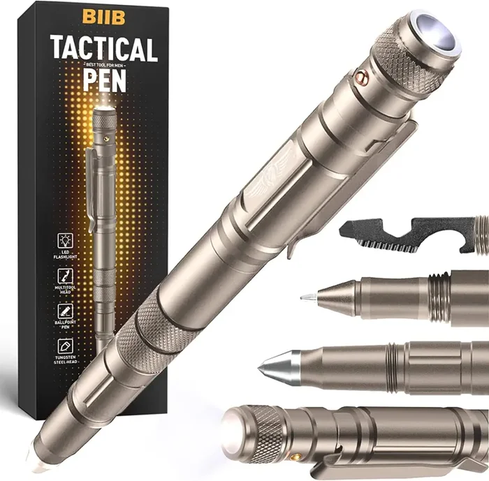 BIIB Idee Regalo Uomo, Regali Natale Originali Idee Regalo Natale Uomo, Multiuso Penna con Torcia Elettrica Gadget Utili, Regali per Lui, Regalo Uomo Compleanno Originale, Regalo Festa del papà - immagine 3