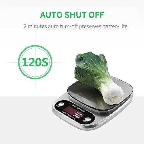 Bilancia da Cucina, 10Kg/1g Elettronica Digitale Alta Precisione… - immagine 2