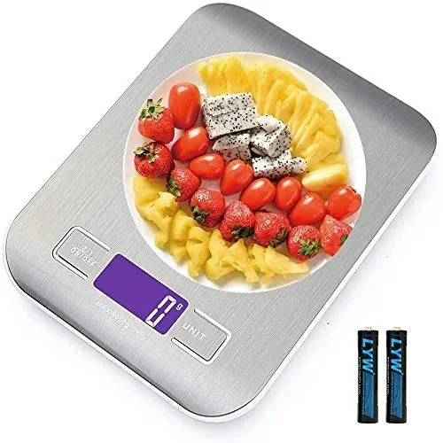 Bilancia da Cucina Smart Digitale con Funzione Tare,5kg/11 lbs Acciaio Inox…