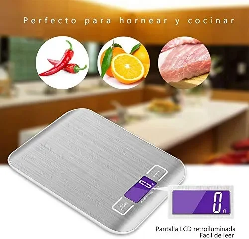 Bilancia da Cucina Smart Digitale con Funzione Tare,5kg/11 lbs Acciaio Inox… - immagine 2
