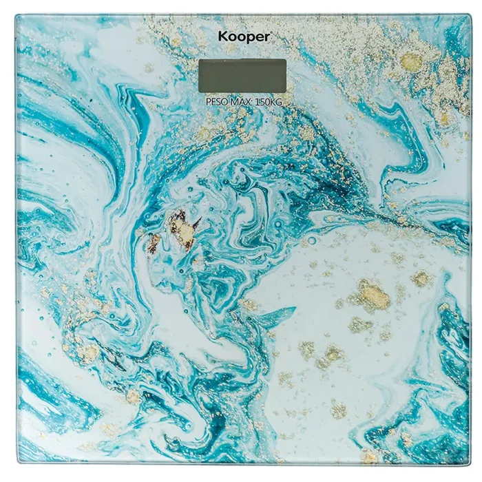 Bilancia Pesapersona Elettronica Max 150 Kg in Vetro Kooper Blu Marine