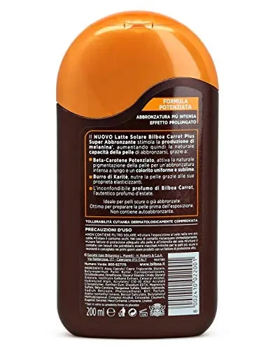 Bilboa Carrot Plus Latte Solare Super Abbronzante – 200 ml Online ora - immagine 2