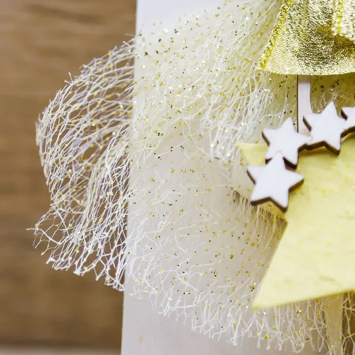 Bimba/Angelo delle Feste, Abito Oro con Carta che Germoglia Beccalli - immagine 3