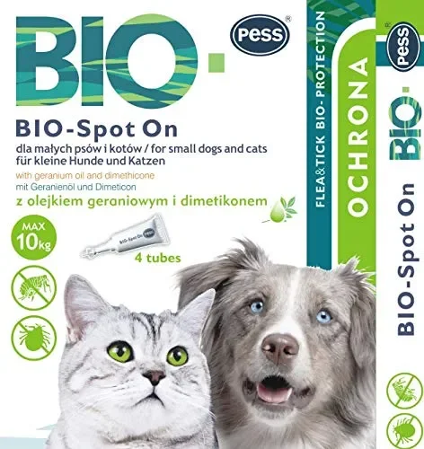 Bio Spot-On 4 Pipette I Prodotto Naturale Contro zecche e pulci Protezione…