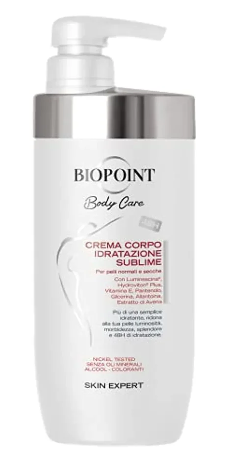 Biopoint Crema Corpo Idratazione Sublime 500 ml – Ridona Luminosità e Morbidezza alla Pelle Secca e Molto Secca, Garantendo una Costante Idratazione