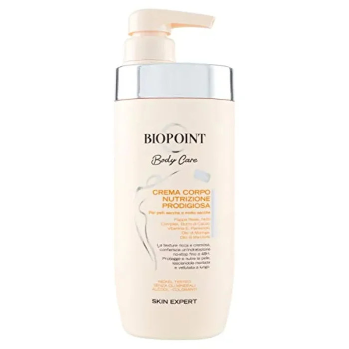 Biopoint Crema Corpo Nutrizione Prodigiosa 500 ml – Nutre e Protegge la Pelle Secca e Molto Secca donando Morbidezza ed Elasticità Garantendo