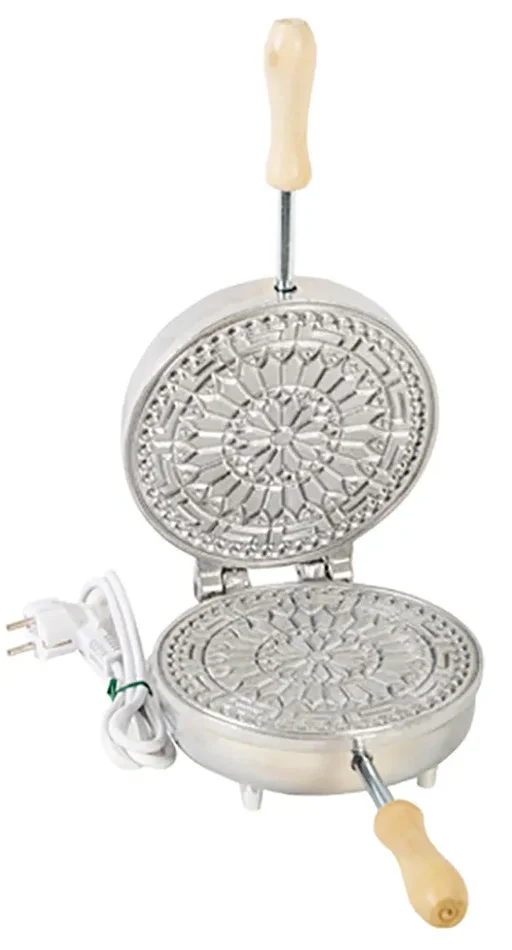 Biscottiera Elettrica 600W per Cialda Disegno Rosone Sottile e Croccante CBE Elettronica