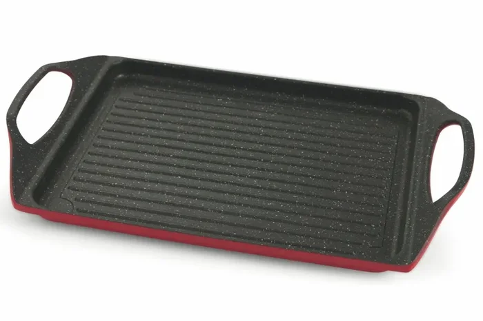 Bistecchiera Rettangolare Antiaderente in Alluminio 42x24cm Soriani Rouge