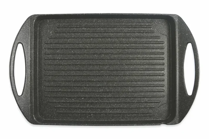 Bistecchiera Rettangolare Antiaderente in Alluminio 45x27cm Soriani Marble Steack - immagine 2