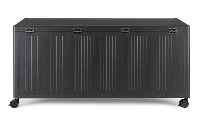 Bizzotto Baule Ocean con Ruote H 70 Cm L 72 Cm L 164,8 Cm Antracite - immagine 2