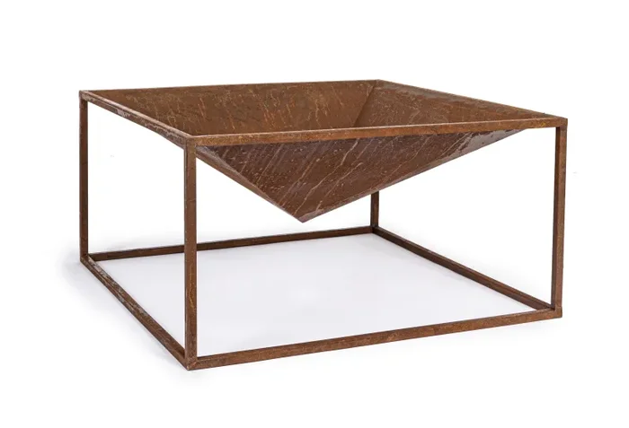 Bizzotto Braciere Illinois H 31 Cm L 60 Cm L 60 Cm Effetto Ruggine Vendita calda