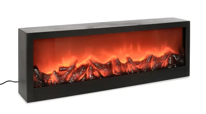 Bizzotto Camino Lester Rettangolare con Led Nero