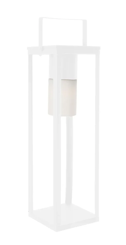 Bizzotto Lampada Solar Led H 75 Cm con Manico Quadrata Bianco