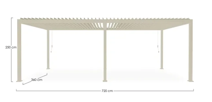 Bizzotto Pergola Ocean 3,6 x 7,2 Mt Seta - immagine 2
