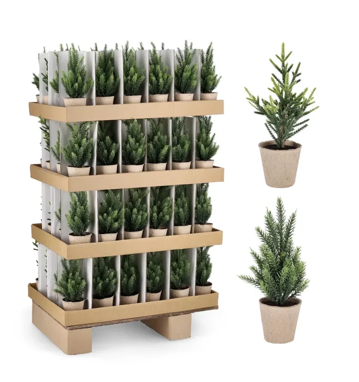 Bizzotto Pino di Natale Parrot con Vaso H 25 Cm Assortito 1 Pz