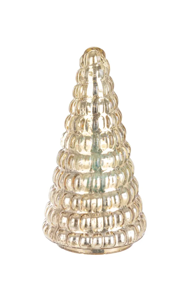 Bizzotto Pino Natale Vetro Glimmer Miele Lucido H 20,5 Cm