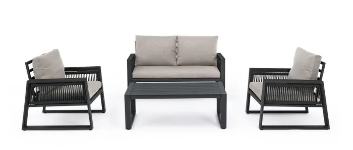 Bizzotto Set 4 Salotto Captiva Antracite - immagine 2