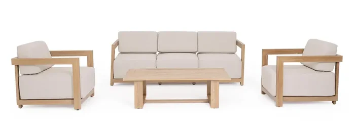 Bizzotto Set 4 Salotto Theseus Naturale