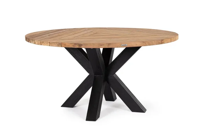 Bizzotto Tavolo Roderick D 150 Cm H 77 Cm Teak Antracite