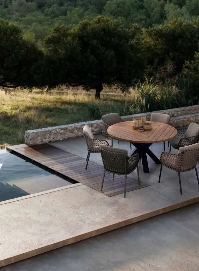 Bizzotto Tavolo Roderick D 150 Cm H 77 Cm Teak Antracite - immagine 2