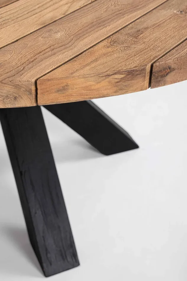 Bizzotto Tavolo Roderick D 150 Cm H 77 Cm Teak Antracite - immagine 3