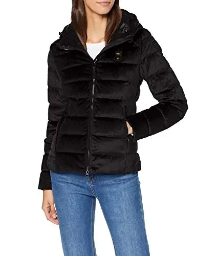 Blauer Giubbini Corti Imbottito Piuma Giacca Sportiva Donna L, Nero (Nero 999)