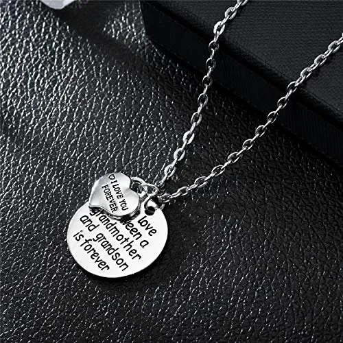 Blerameng – Collana con Ciondolo The Love Between a Grandmother And Grandson… - immagine 2