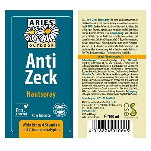 BLISSANY Aries Anti zecche Spray 100ml - immagine 3