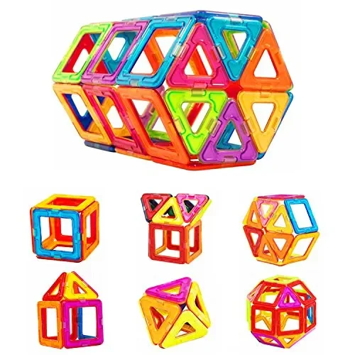 Blocchi Magnetici Giocattoli,McDou Set magnetici da costruzione, Blocchetti… Online - immagine 2