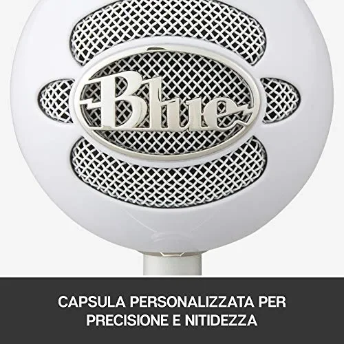 Blue Microphones Snowball iCE USB Solo Microfono per Registrazione e Bianco - immagine 3