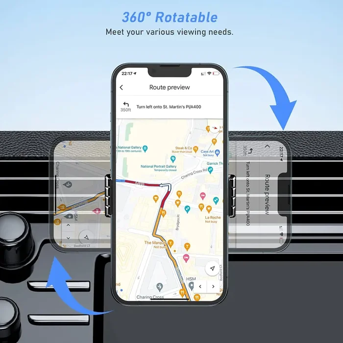 Blukar Supporto Cellulare Auto, Universale Supporto Telefono, Porta Cellulare Auto, 360 ° di Rotazione Supporto Auto Smartphone In saldo - immagine 3
