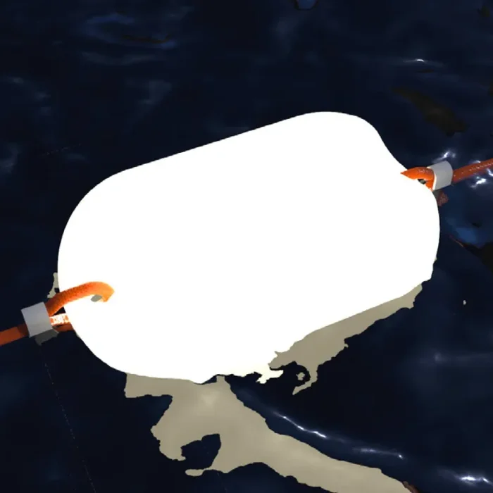 Boa Luminosa Galleggiante Solare a LED 37x22x20 cm in Polietilene Sined Solar Bianco Sconti - immagine 3