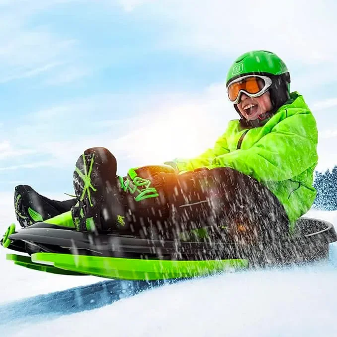 Bob Slittino da Neve 98x56x30 cm 2 Posti Stratos Rosso - immagine 2