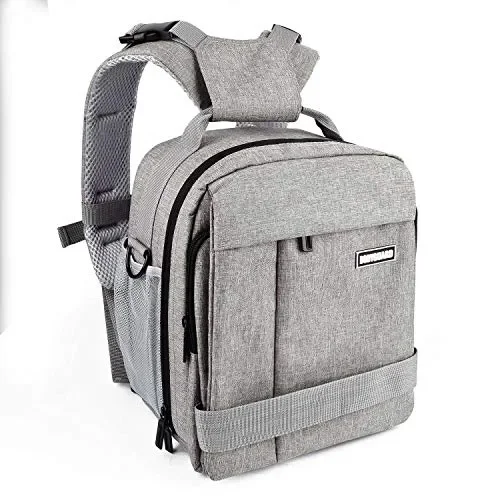 Bodyguard Borsa per fotocamera DSLR 2in1 e zaino fotografico SLR 2in1, Grigio Moda