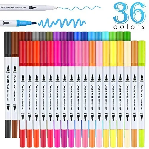 BOIROS Pennarelli ad Acquerello da Colorare 36 Pezzi Pennarelli…