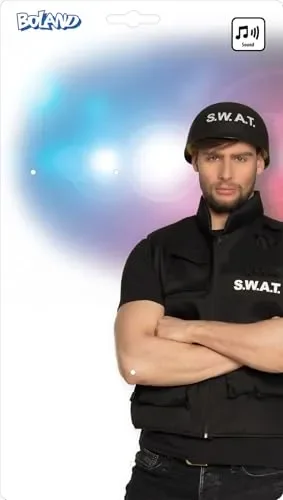 Boland 00439 Pistola SWAT della polizia con suono, 27 cm, poliziotto, arma giocattolo, pistola finta, costume, carnevale, costume in maschera - immagine 3