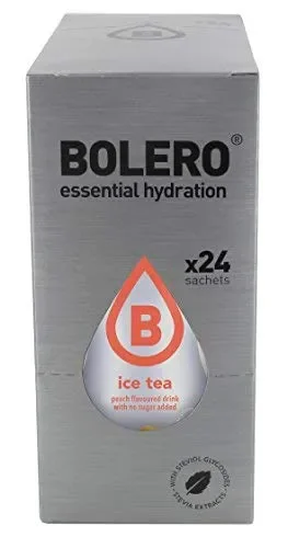 Bolero Drink Ice Tea Peach 24 Bustine Preparato Polvere Solubile In Acqua Tè Freddo Gusto Pesca Prodotto Ideale Per Sport Integratore Sali Minerali Con Vitamina C e 0 Grassi Gluten Free - immagine 2