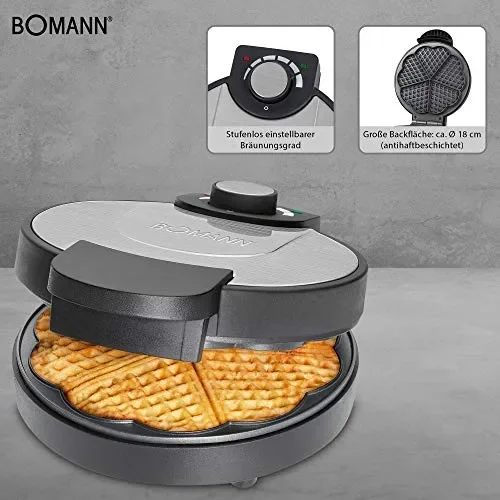 Bomann 613651 WA 1365 CB, 1000 W, Bakelite, Alluminio ricoperto in Teflon… Online - immagine 2