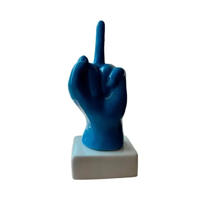 Bomboniera Amagè Mano in Ceramica F*ck Blu