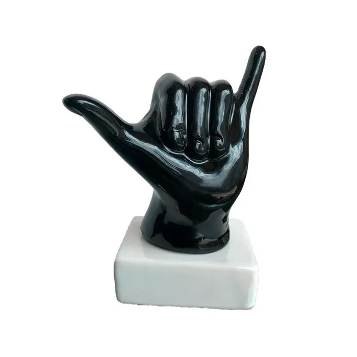 Bomboniera Amagè Mano in Ceramica Gioia Nero