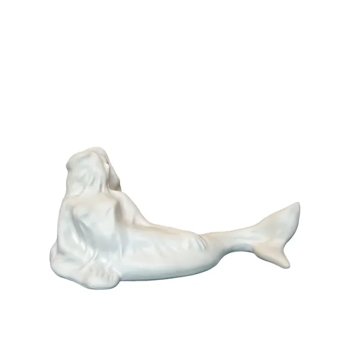 Bomboniera Amagè Statua Partenope Velata in Ceramica Bianco H11 cm