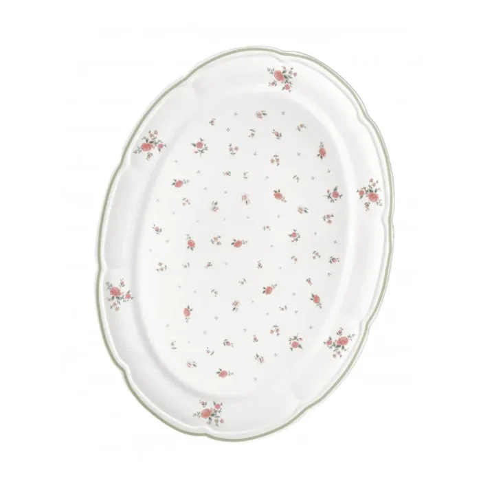 Bomboniera Brandani Vassoio Ovale Nonna Rosa in Porcellana 40×30 Cm