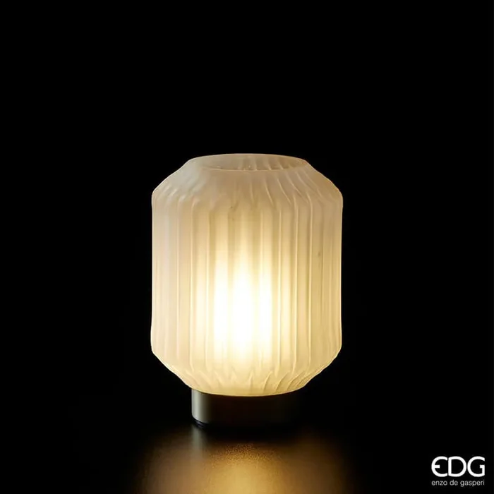 Bomboniera EDG Enzo De Gasperi Lampada Bright con timer 17cm Bianco