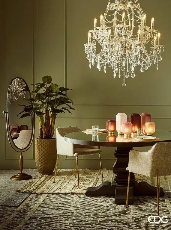 Bomboniera EDG Enzo de Gasperi Lampada Bright con timer 26cm Rosa Chiaro - immagine 3