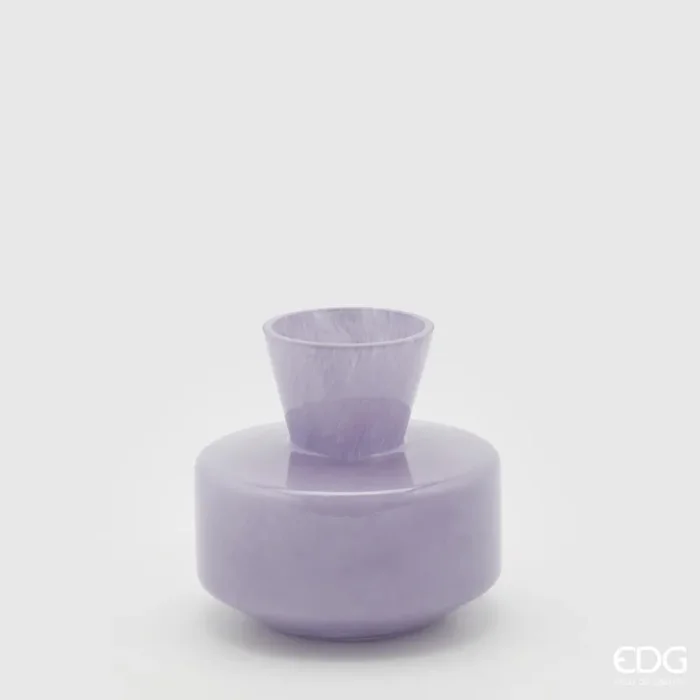 Bomboniera EDG Enzo De Gasperi Vaso Rotondo con collo Lavanda h15 cm