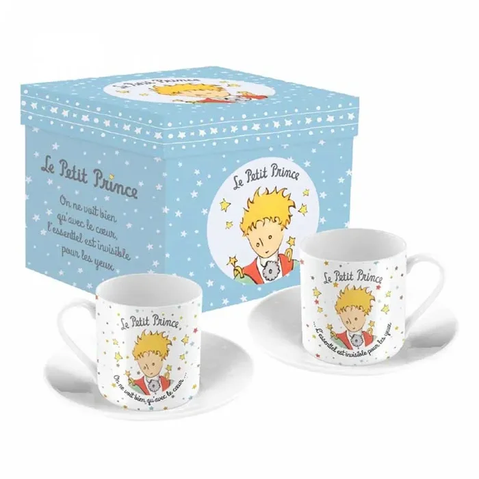 Bomboniera Enesco Set due tazzine caffè Il Piccolo Principe Bianco