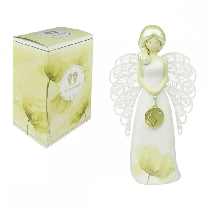 Bomboniera Enesco Statuetta Angelo Floral Foglia Strass 15,5 cm Vendita online